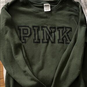 PINK Victoria's Secret Dark Green Top